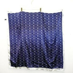 J MICO SANCHO PARIS Scarf Womens Blue Navy White Eiffel Tower Shawl Bandana Cool